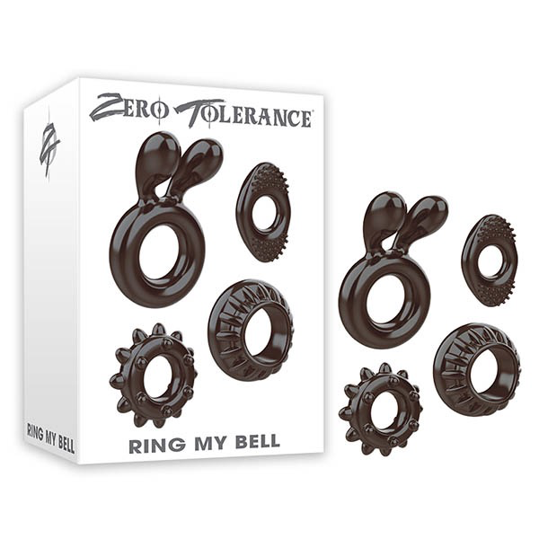 Zero Tolerance Ring My Bell Cock Rings (Black)-Adult Toys - Cock Rings-Zero Tolerance-Danish Blue Adult Centres