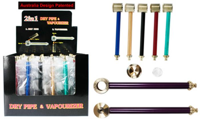 Dry Pipe and Vaporizer in one - 14cm-Lifestyle - Tobacco Pipes-Agung-Danish Blue Adult Centres