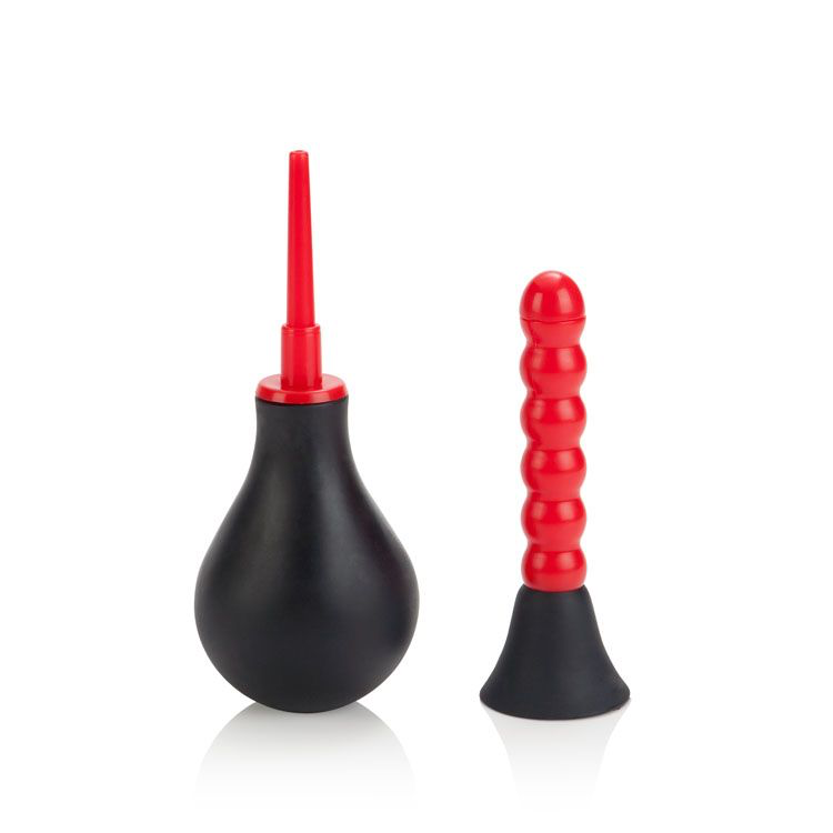 CalExotics Colt Anal Douche (Red/Black)-Lubricants & Essentials - Douches-CalExotics-Danish Blue Adult Centres