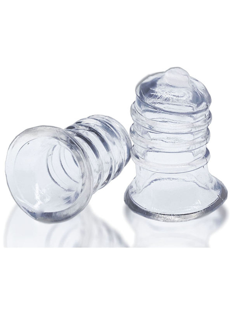 Hunkyjunk Elong Wide Base Nipsucker Cobalt (Clear)-Bondage & Fetish - Nipple Play-Hunky Junk-Danish Blue Adult Centres