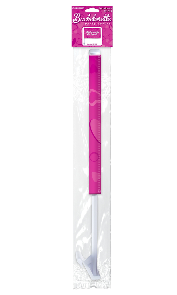 Pipedream Bachelorette Party Car Flag (Pink)-Novelty - Party-Pipedream-Danish Blue Adult Centres