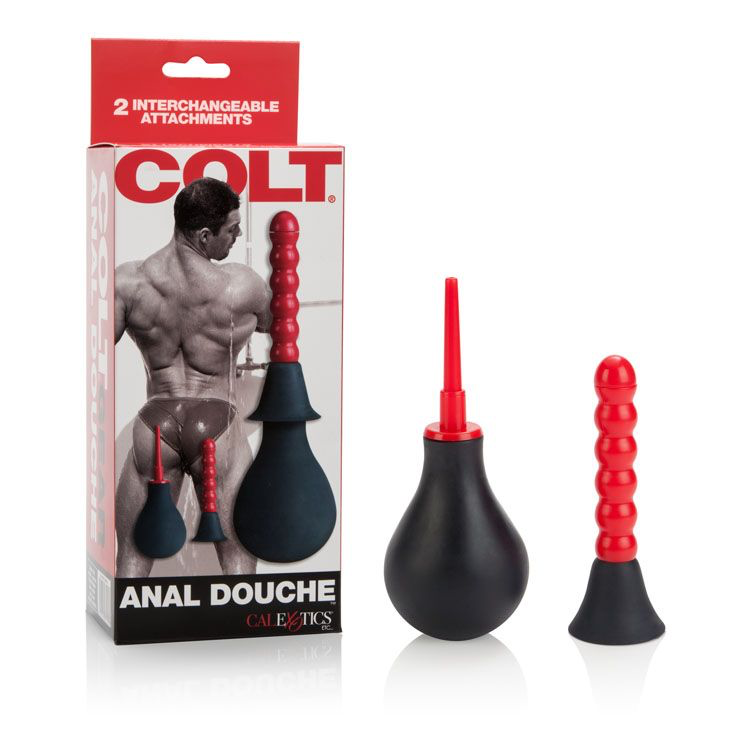 CalExotics Colt Anal Douche (Red/Black)-Lubricants & Essentials - Douches-CalExotics-Danish Blue Adult Centres