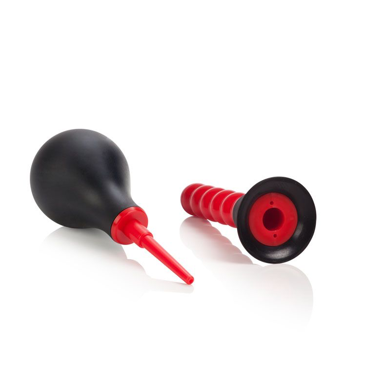 CalExotics Colt Anal Douche (Red/Black)-Lubricants & Essentials - Douches-CalExotics-Danish Blue Adult Centres