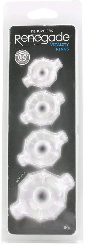 Renegade Vitality Rings (Clear)-Adult Toys - Cock Rings-Renegade-Danish Blue Adult Centres