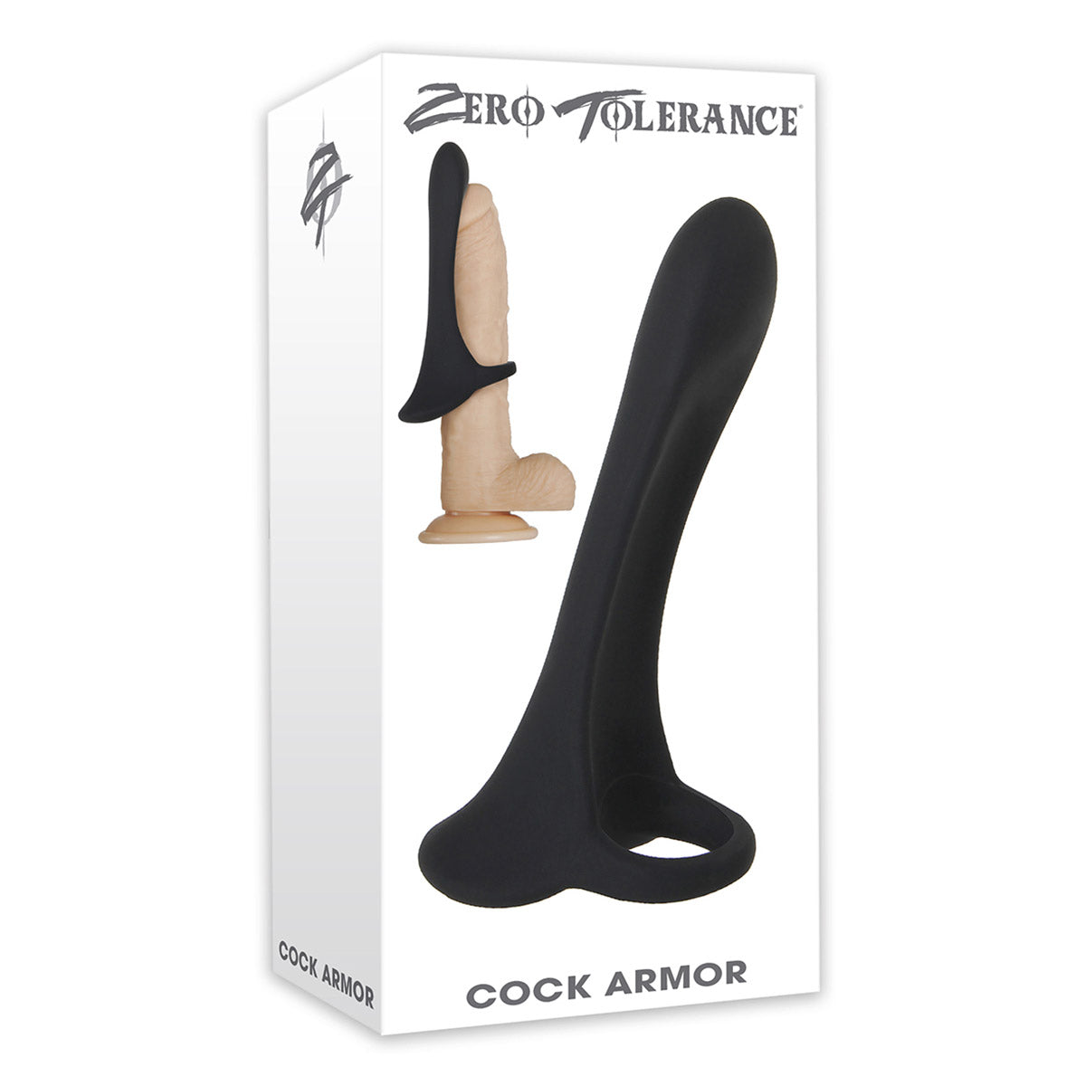 Zero Tolerance Cock Armor, Rechargeable Vibrator (Black)-Adult Toys - Strap On-Zero Tolerance-Danish Blue Adult Centres