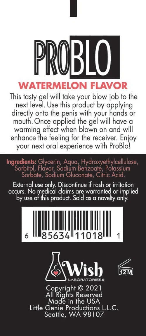 ProBlo Oral Pleasure Gel-Lubricants & Essentials - Creams & Sprays - Oral-LITTLE GENIE-Danish Blue Adult Centres