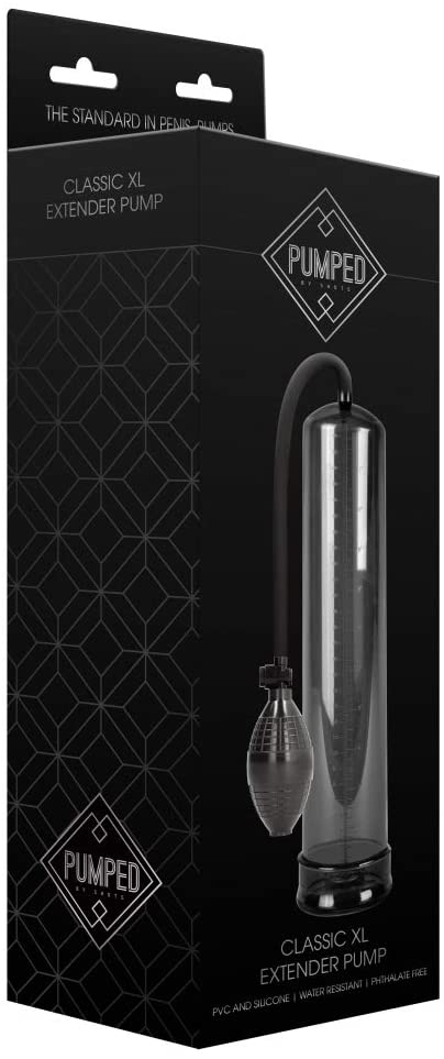 Pumped Classic XL Extender Pump - Black Large Sized Penis Pump-Adult Toys - Pumps-Pumped-Danish Blue Adult Centres