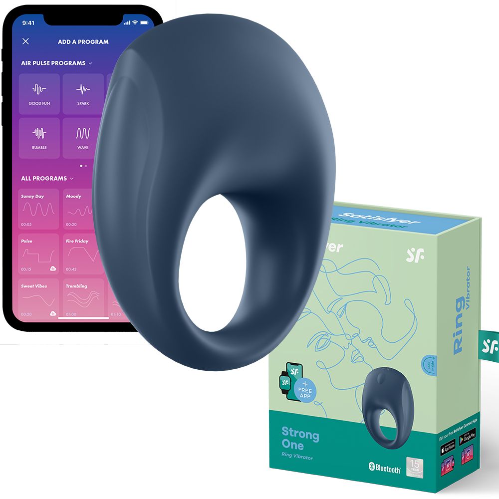 Satisfyer Strong One-Adult Toys - Cock Rings - Vibrating-Satisfyer-Danish Blue Adult Centres