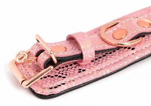 Spartacus - Pink Snake Microfiber Ankle Cuffs-Bondage & Fetish - Cuffs & Restraints-Spartacus-Danish Blue Adult Centres