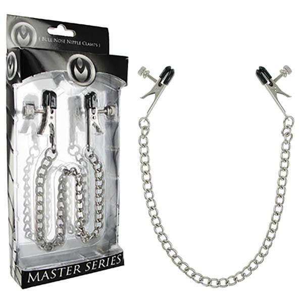 Master Series Ox Bull Nose Nipple Clamps-Bondage & Fetish - Nipple Play-Master Series-Danish Blue Adult Centres