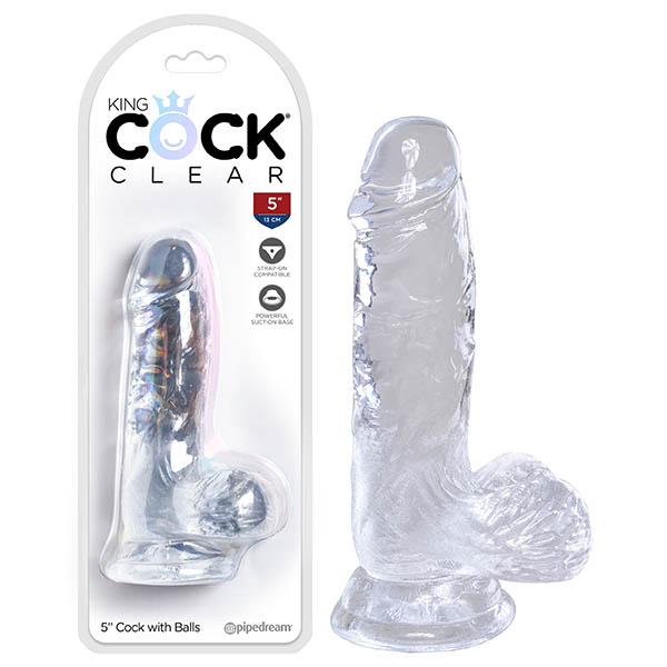 King Cock Realistic Dildo - Clear-Adult Toys - Dildos - Realistic-King Cock-Danish Blue Adult Centres