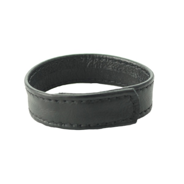 Spartacus Velcro Leather Cock Ring 1.25inch-2inch (Black)-Adult Toys - Cock Rings-Spartacus-Danish Blue Adult Centres