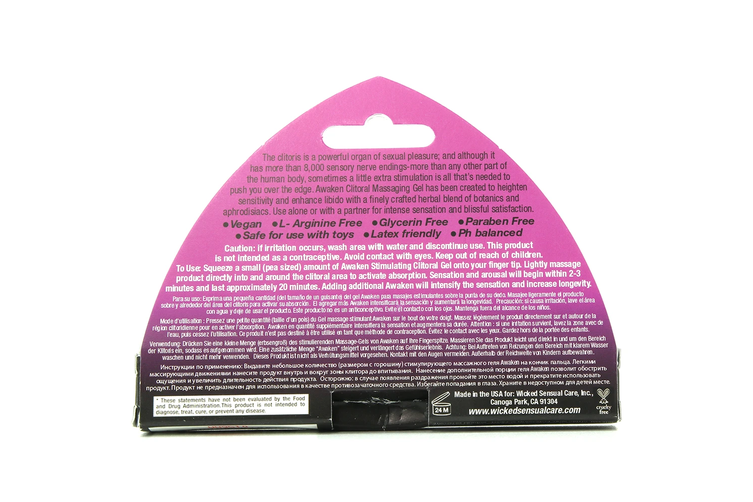 Wicked Awaken Clitoral Massage Gel 8.6ml.-Lubricants & Essentials - Creams & Sprays - Arousal-Wicked-Danish Blue Adult Centres