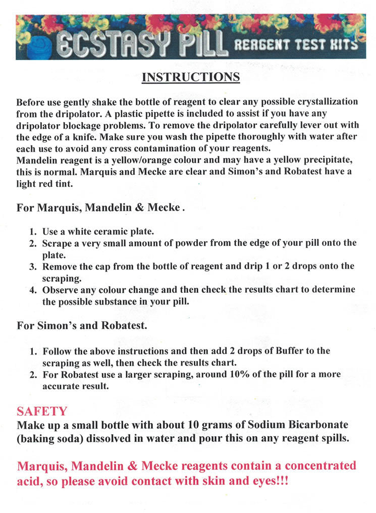 Reagent Pill Drug Testing Kit-Lifestyle - Testing Equipmet-Drug Policy Aus-Danish Blue Adult Centres