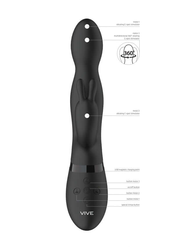 Vive Niva 360 Degrees Rabbit-Adult Toys - Vibrators - Rabbits-Vive-Danish Blue Adult Centres
