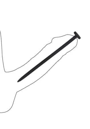 Silicone Screw Plug Set - Urethral Sounding - Black-Bondage & Fetish - Urethra-Ouch-Danish Blue Adult Centres
