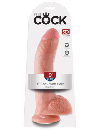 King Cock Realistic Dildo with balls 9inch Flesh-Adult Toys - Dildos - Realistic-King Cock-Danish Blue Adult Centres