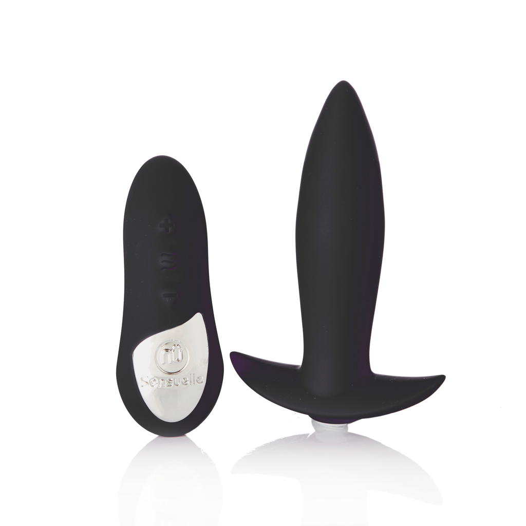 NU Sensuelle Remote Control Mini Plug (Black)-Adult Toys - Anal - Plugs-NU Sensuelle-Danish Blue Adult Centres
