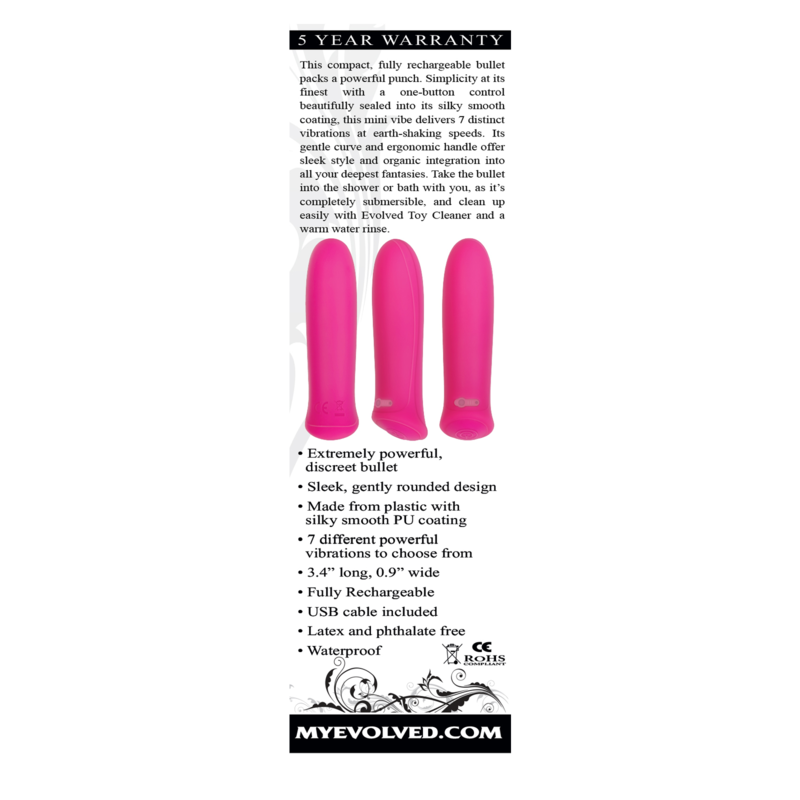 Evolved Pretty in Pink Rechargeable Vibrator (Pink)-Adult Toys - Vibrators - Bullets-Evolved-Danish Blue Adult Centres