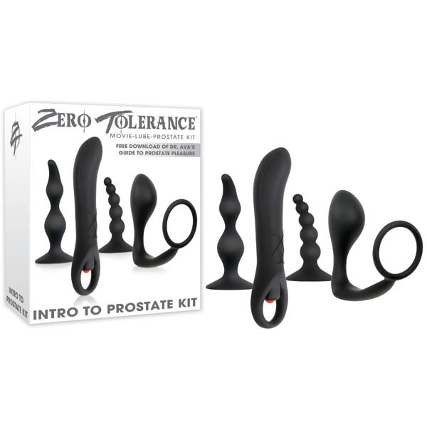 Zero Tolerance Intro to Prostate Kit (Black)-Adult Toys - Anal - Prostate Stimulators-Zero Tolerance-Danish Blue Adult Centres