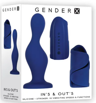 Gender X - In's & Out's Dildo & Stroker-Adult Toys - Masturbators - Automatic& - Machines-Gender X-Danish Blue Adult Centres