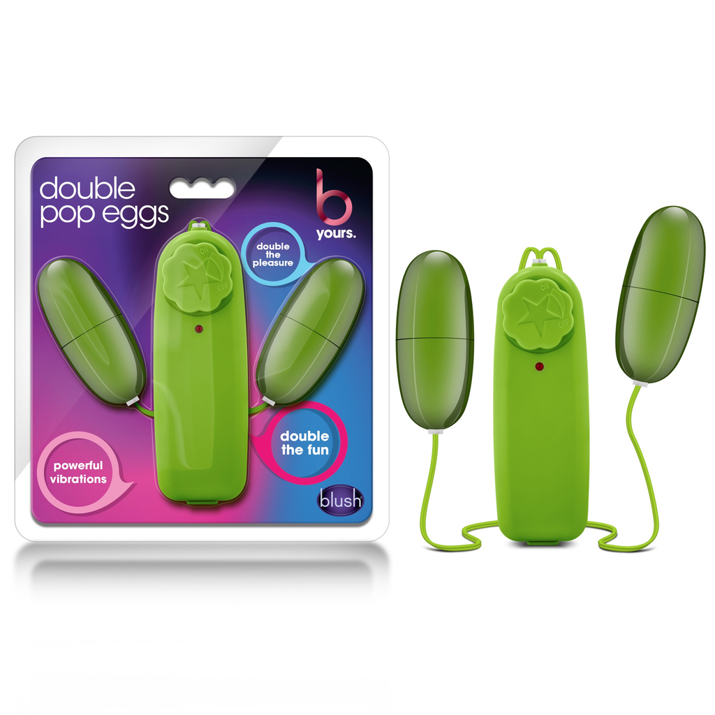 Blush B Yours Double Pop Eggs-Adult Toys - Vibrators - G-Spot-Blush-Danish Blue Adult Centres