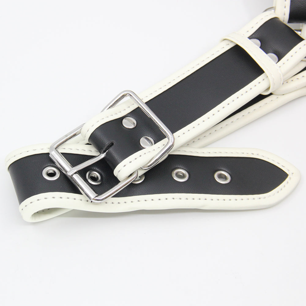 Love In Leather - Black & Glow in the dark Bulldog Harness-Adult Toys - Cock Rings-Love In Leather-Danish Blue Adult Centres