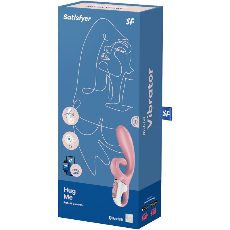 Satisfyer Hug Me Rabbit Vibe App Control-Adult Toys - Vibrators - Rabbits-Satisfyer-Danish Blue Adult Centres