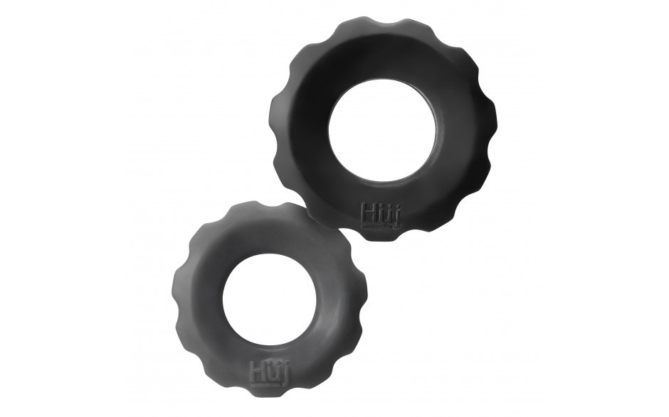 Hunkyjunk COG 2-size C-rings (Tar/Stone)-Adult Toys - Cock Rings-Hunky Junk-Danish Blue Adult Centres