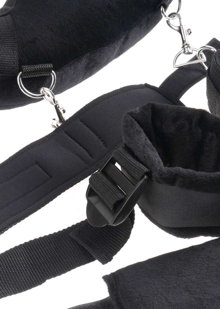 Pipedream Fetish Fantasy Series Position Master with Cuffs (Black)-Bondage & Fetish - Cuffs & Restraints-Pipedream-Danish Blue Adult Centres