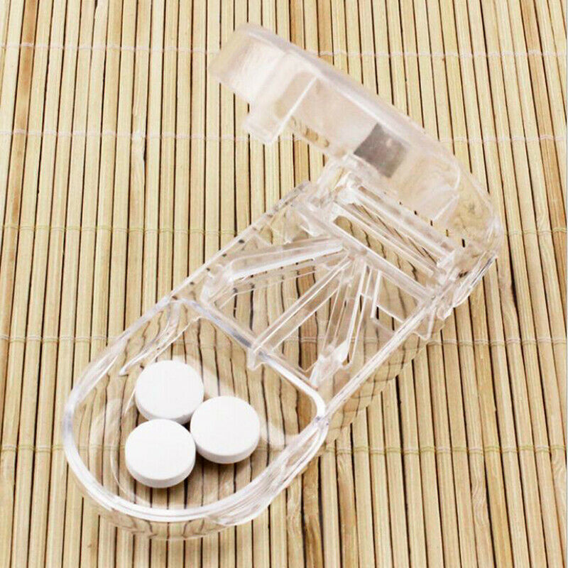 Pill Case and Cutter (Clear)-Lifestyle - Storage - Vials & Bottles-Agung-Danish Blue Adult Centres