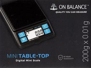 0.01g/200g On-Balance Mini Table Top Scale (Black)-Lifestyle - Scales - 0.01-On Balance-Danish Blue Adult Centres