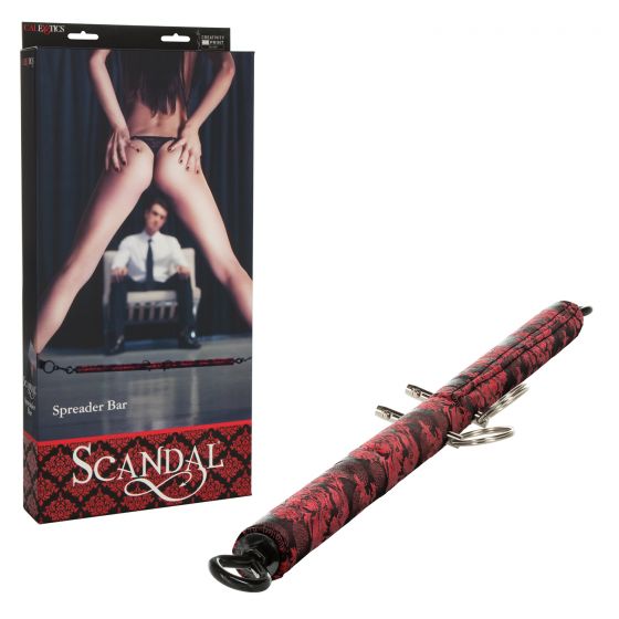 Calexotics Scandal Spreader Bar - Red-Bondage & Fetish - Cuffs & Restraints-CalExotics-Danish Blue Adult Centres