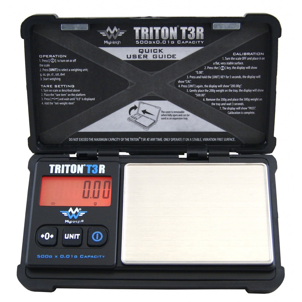 0.01g / 500g Triton T3R Rechargable Electronic Digital Scales-Lifestyle - Scales - 0.01-MyWeight-Danish Blue Adult Centres