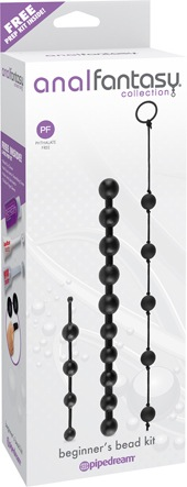 Pipedream Anal Fantasy Collection Beginners Bead Kit (Black) - 3 Pieces-Adult Toys - Anal - Beads& - Balls-Pipedream-Danish Blue Adult Centres