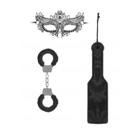 Ouch! Introductory Bondage Kit #3 - Black-Unclassified-Ouch-Danish Blue Adult Centres