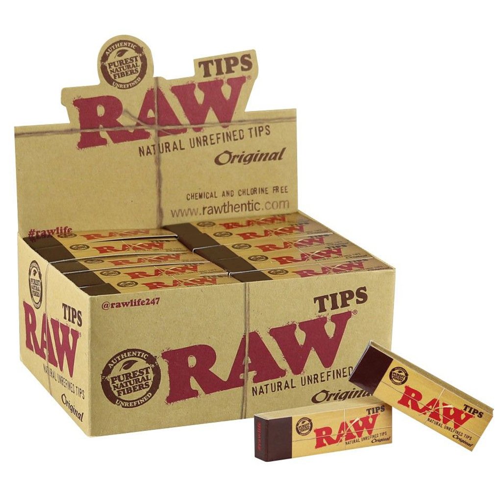 RAW Classic Original Filter Roach Tips Regular (50 Tips)-Lifestyle - Smoking Accessories-RAW-Danish Blue Adult Centres