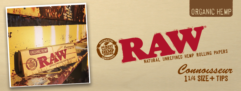 RAW Organic Hemp Connoisseur Cig. Papers 1/4 Size + Tips-Lifestyle - Smoking Accessories-RAW-Danish Blue Adult Centres