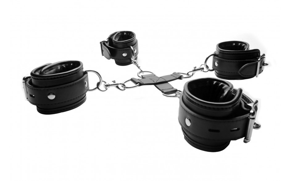 Strict Hogtie Restraint (Black)-Bondage & Fetish - Cuffs & Restraints-Pipedream-Danish Blue Adult Centres