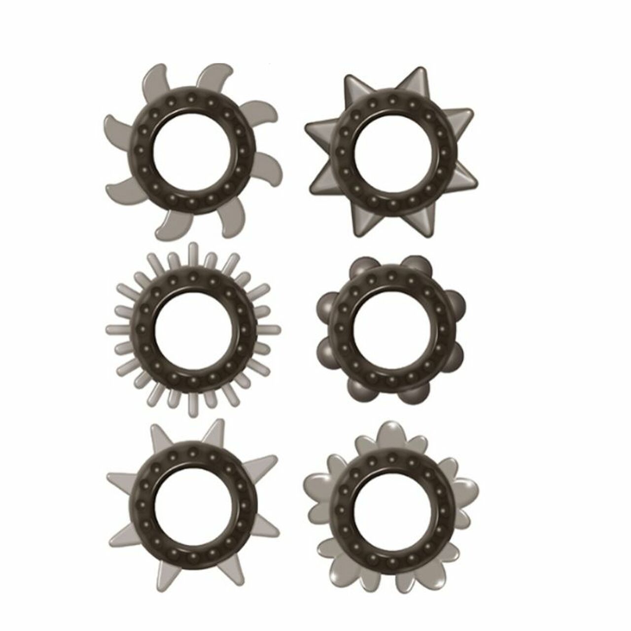 Zero Tolerance Cockstars - Set of 6 Cock rings (Black)-Unclassified-Zero Tolerance-Danish Blue Adult Centres