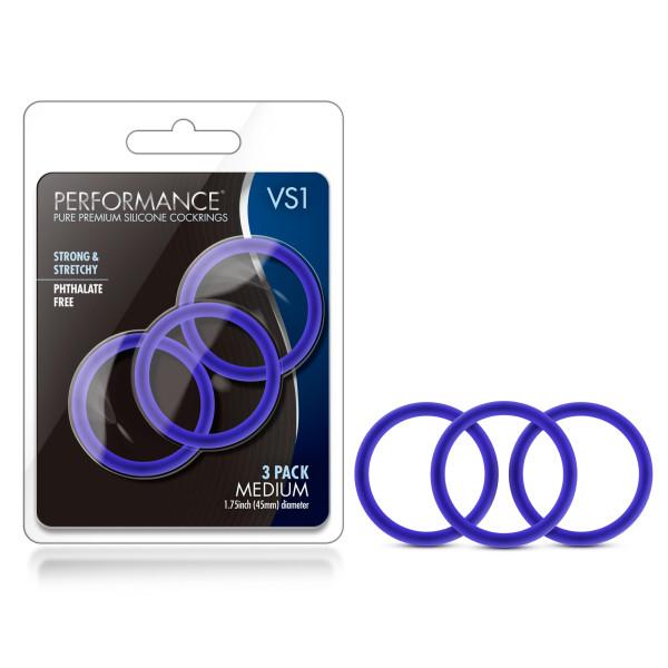 Blush - Performance 3 Pack Cock Ring-Adult Toys - Cock Rings-Blush-Danish Blue Adult Centres