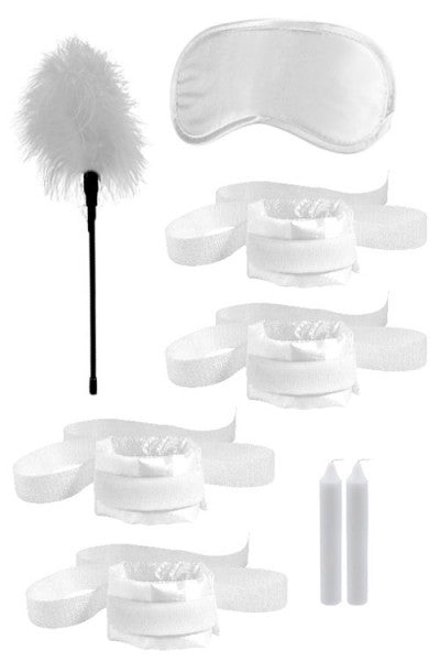 Ouch! Honeymoon Bondage Kit - White-Bondage & Fetish - Kits-Ouch-Danish Blue Adult Centres