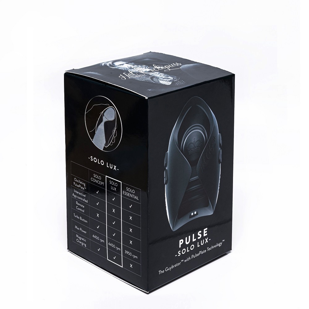 Hot Octopuss Pulse Solo Lux Masturbator with Wrist Remote (Black)-Adult Toys - Masturbators - Automatic& - Machines-Hot Octopuss-Danish Blue Adult Centres