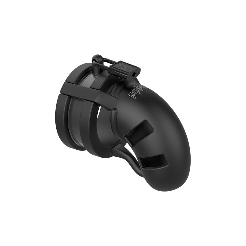 MANCAGE Model 18 - Chastity - 9cm - Silicone Cage Ballsplitter - Black-Adult Toys - Bondage & Fetish - Cages-Shots-Danish Blue Adult Centres