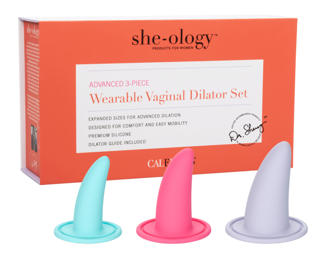 She-ology Advanced 3-Piece Wearable Vaginal Dilator Set-Adult Toys - Kegel Balls & Dilators-CalExotics-Danish Blue Adult Centres