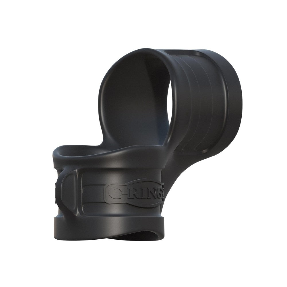 Pipedream Fantasy C-Ringz Mr Big Cock Ring & Ball Stretcher (Black)-Adult Toys - Cock Rings - Ball Stretchers-Pipedream-Danish Blue Adult Centres