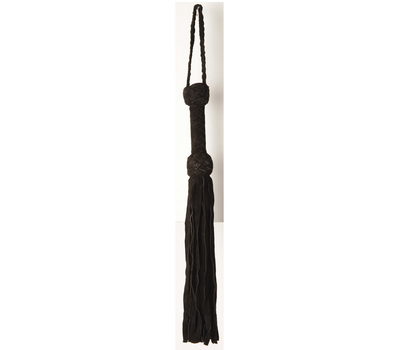 Love In Leather WHI013BLK Suede Flogger (Black) 75cm-Bondage & Fetish - Floggers & Whips-Love In Leather-Danish Blue Adult Centres