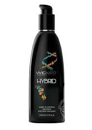 Wicked Hybrid Lube - Water & Silicone 240ml-Lubricants & Essentials - Lube - Hybrid-Wicked-Danish Blue Adult Centres
