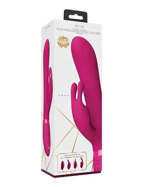 Shots Vive Chou Rabbit & Sleeve Kit-Adult Toys - Vibrators - Rabbits-Shots-Danish Blue Adult Centres