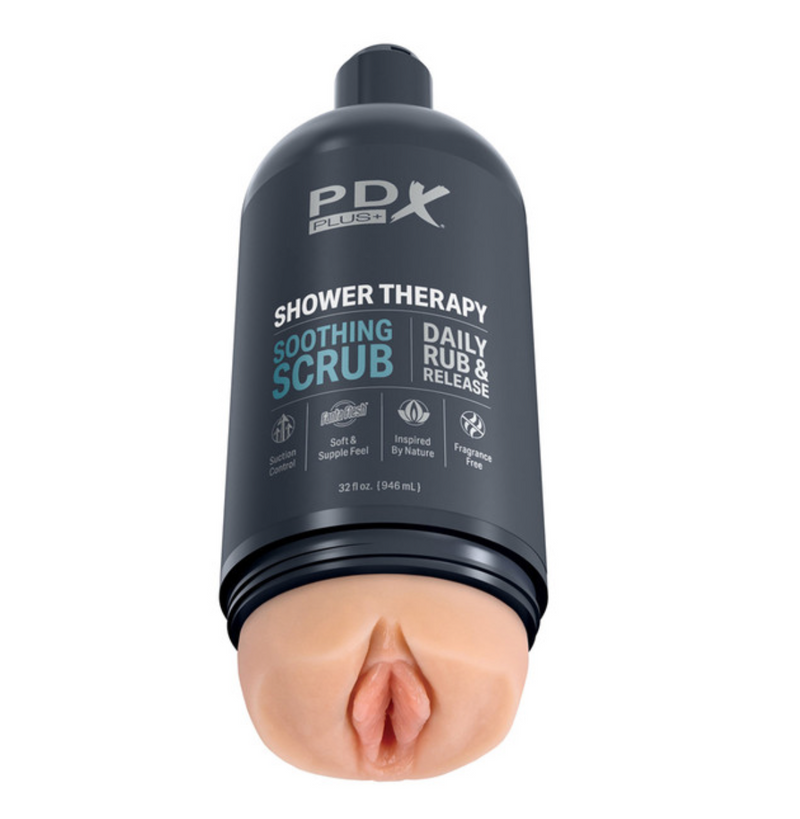 PDX PLUS Shower Therapy Soothing Scrub - Light-Adult Toys - Masturbators-pdx-Danish Blue Adult Centres